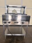 Vollrath ServeWell two-well electric steam table with glass sneeze guard, front controls and stainless undershelf