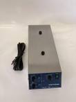 Techne MCS-102L Biological Stirrer, stainless steel top with two black knobs and blue control panel, power cord beside