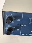 Techne MCS-102L stirrer front panel with On Mins and Off Mins timer dials and an Int/Cont switch