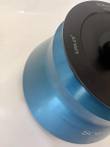 Blue Sorvall rotor body and black lid edge, angled close-up with Super-Lite text