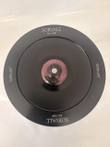 Top of the black Sorvall SLA-1500 Super-Lite rotor lid with center locking knob marked OFF