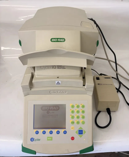 Bio-Rad iCycler iQ multicolor real-time PCR system, cream unit with keypad, screen and power supply