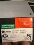 Harvard Apparatus label: catalog 557020, serial H-800127, 15VDC, 40 watts, research use caution
