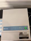 Top of the Stomacher 80 showing the control panel, lit power switch and Tekmar label