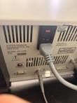 Rear panel of the HDI CR-2000 with power switch, grey power cord, printer power jack and ports