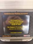 CR-2000 startup screen: Research CardioVascular Profiling Instrument, software version 01.05.63, touch to continue