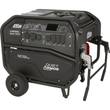 NorthStar e14000s generator front three-quarter view with control panel, outlets, wheels and extended handles