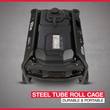 Graphic: overhead view of the NorthStar generator tank top and steel tube roll cage, durable and portable