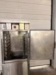 Winston CVap cabinet with the upper door open showing stainless rack rails inside; lower door closed