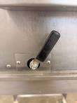 Black drain valve handle and fitting with corrosion on the AccuTemp steamer