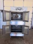 Blodgett Zephaire double-stack gas convection oven with all four doors open