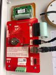 Poweramp control main circuit board with LCD display, battery, membrane connectors and input terminals