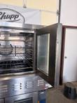 Upper Lang oven right door open, the Platinum control panel visible through the glass