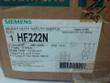 Carton label reading Siemens heavy duty safety switch HF222N, 60 amps, 240 VAC, 2 pole, 3 wire, NEMA Type 1