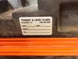 Transit & Level Clinic, Beaumont TX label with blank date, tech, model and S/N lines inside a case lid