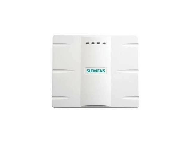 White Siemens wireless access point seen from above with four indicator lights