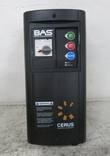 Black Cerus BAS building automation starter, front with CMS-32HI breaker and ON, OFF and AUTO buttons