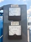 Two Simpson AC ampere gauges labeled Shot Blast Motor 1 and Motor 2
