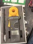 Extech 382356 clamp-on ground resistance tester in its case, LCD reading 0000, rotary dial and yellow clamp