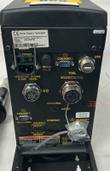 Back of the Stanley controller: power inlet, USB, COM ports, I/O and tool connectors with model label