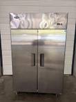 Atosa two-door stainless steel reach-in refrigerator on casters, doors closed, digital controller at the top