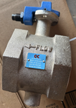 Blue C&C Industries nameplate on a butterfly valve body: A536 body, 200 PSI NSCWP, made in China