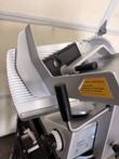 Bizerba slicer carriage with end plate, hand grip, thickness dial and data plate in view