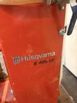 Husqvarna S 400 LV decal on the orange frame of the floor saw
